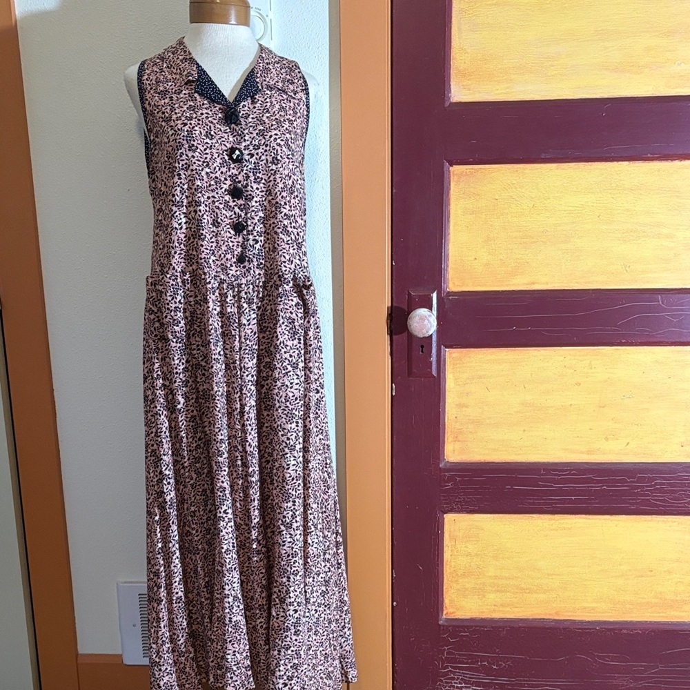 Janice McCarty Floral Sleeveless Maxi Dress